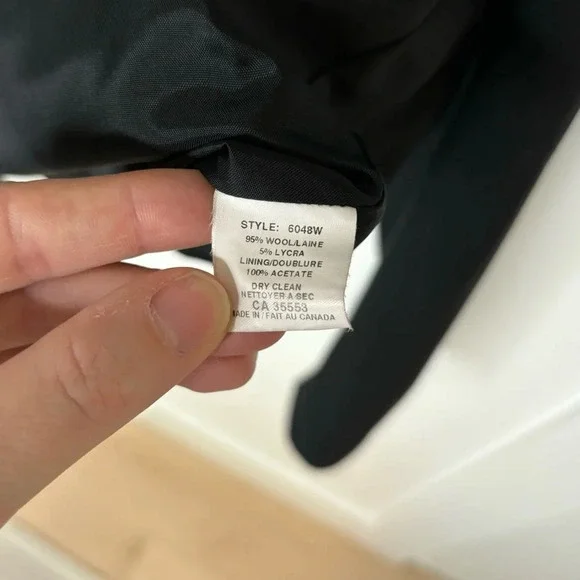 Iris Setlakwe Wool Black Blazer Size 8 Office Modern Classic Dark Academia - Picture 6 of 6